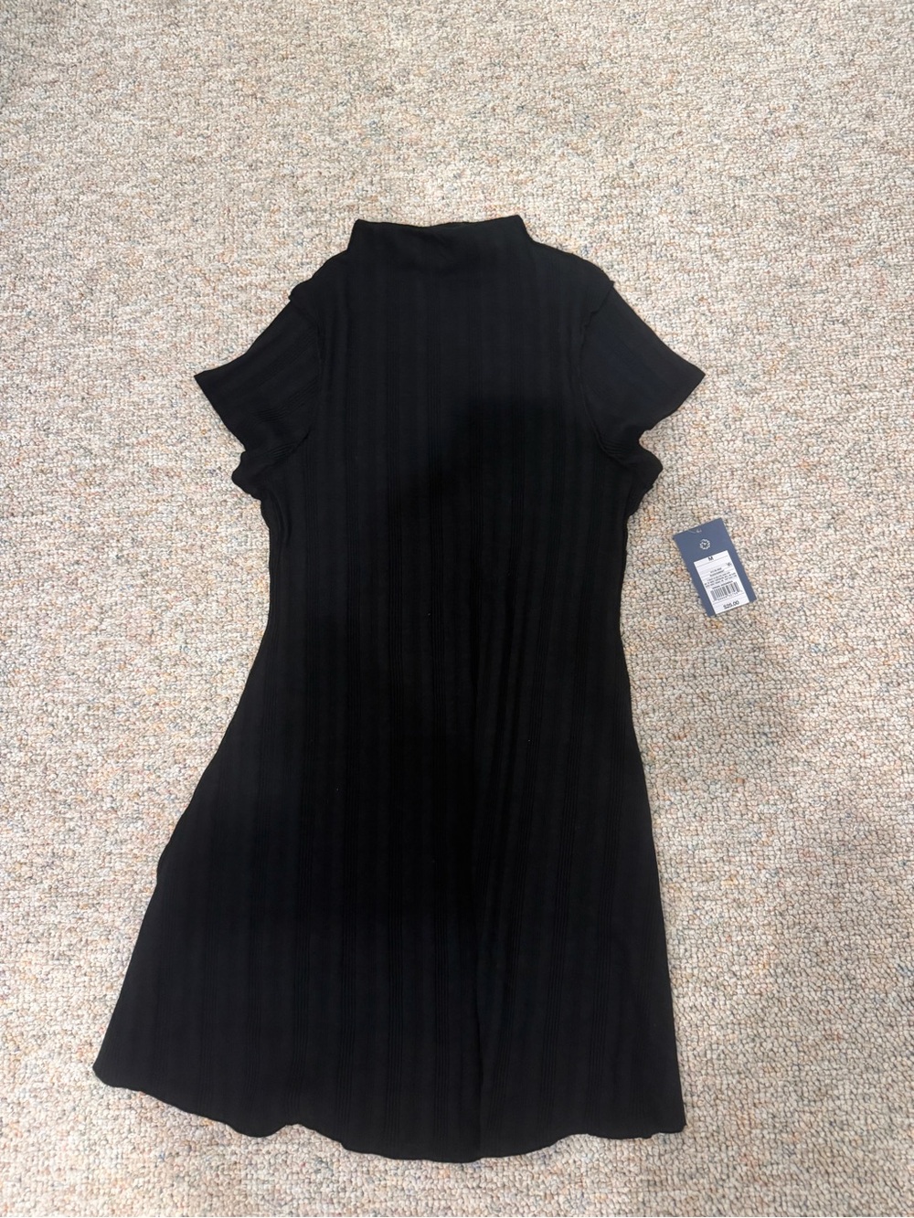 Universal Thread Black Ribbed Mock Neck Mini Dress